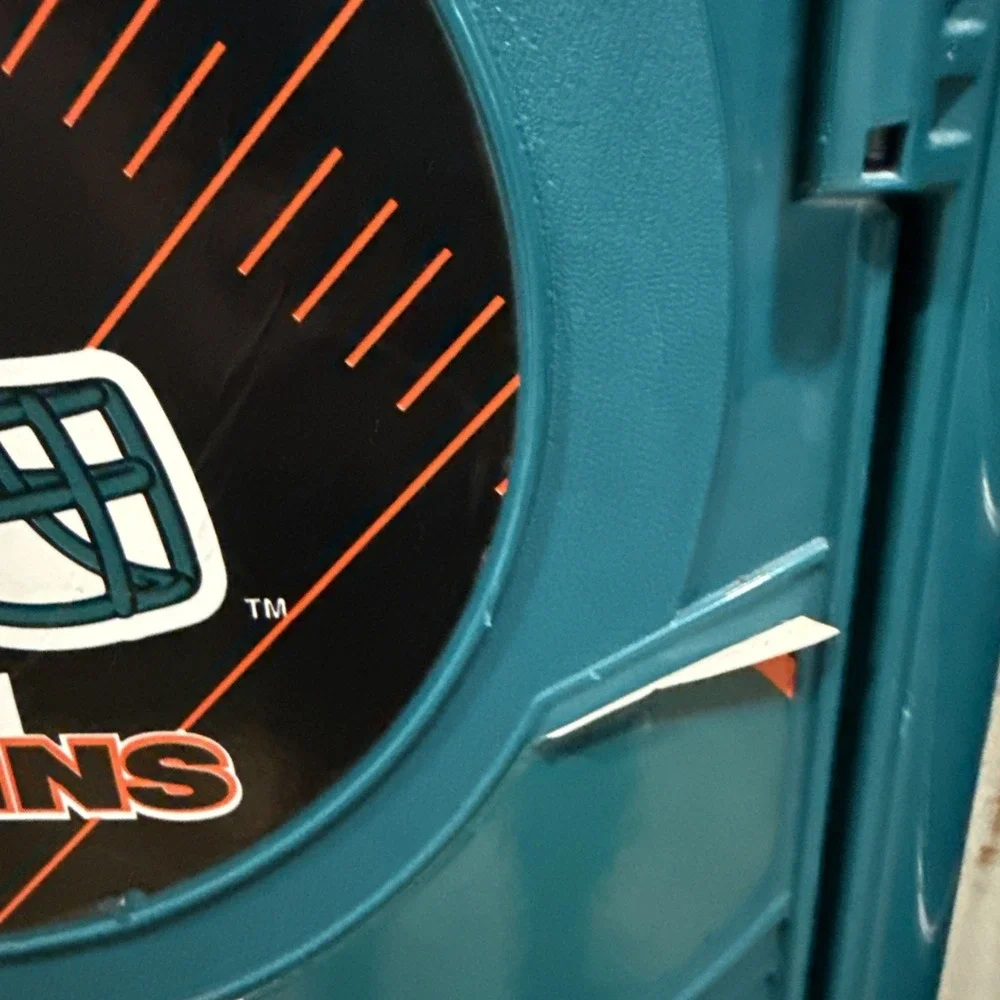 Vintage 1996 Suncast Miami Dolphins NFL Plastic Storage Locker 49
